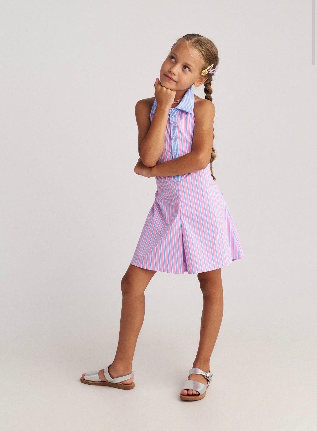 The Cool Backless Shirt Playsuit
