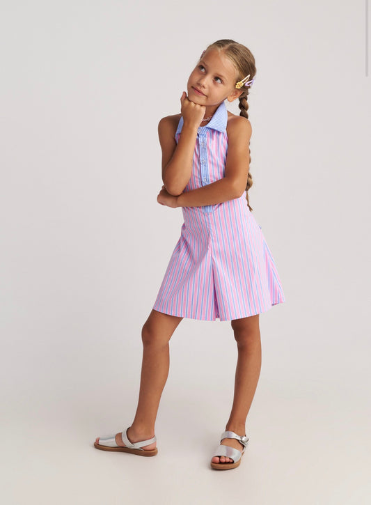The Cool Backless Shirt Playsuit