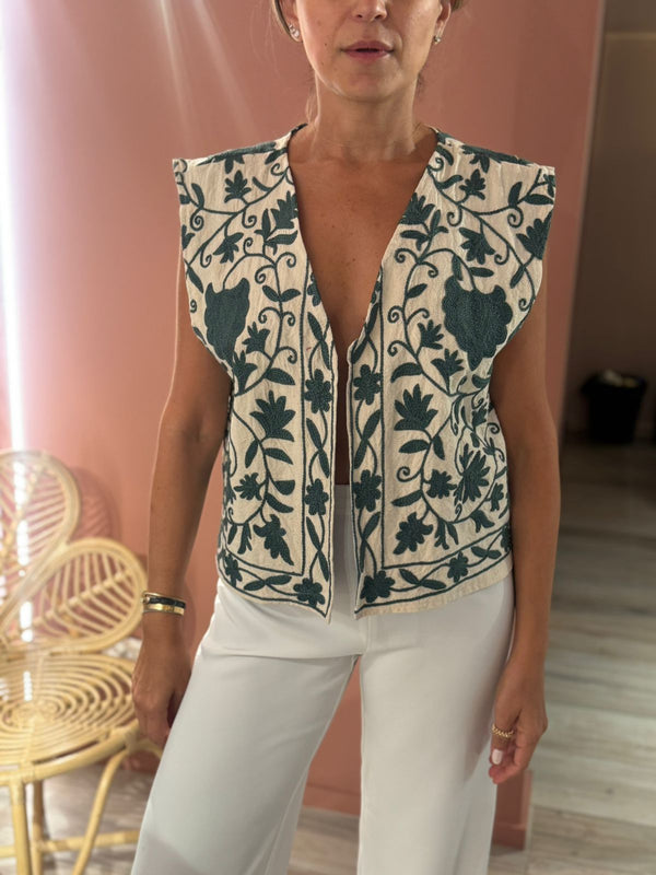Embroidered Gilet