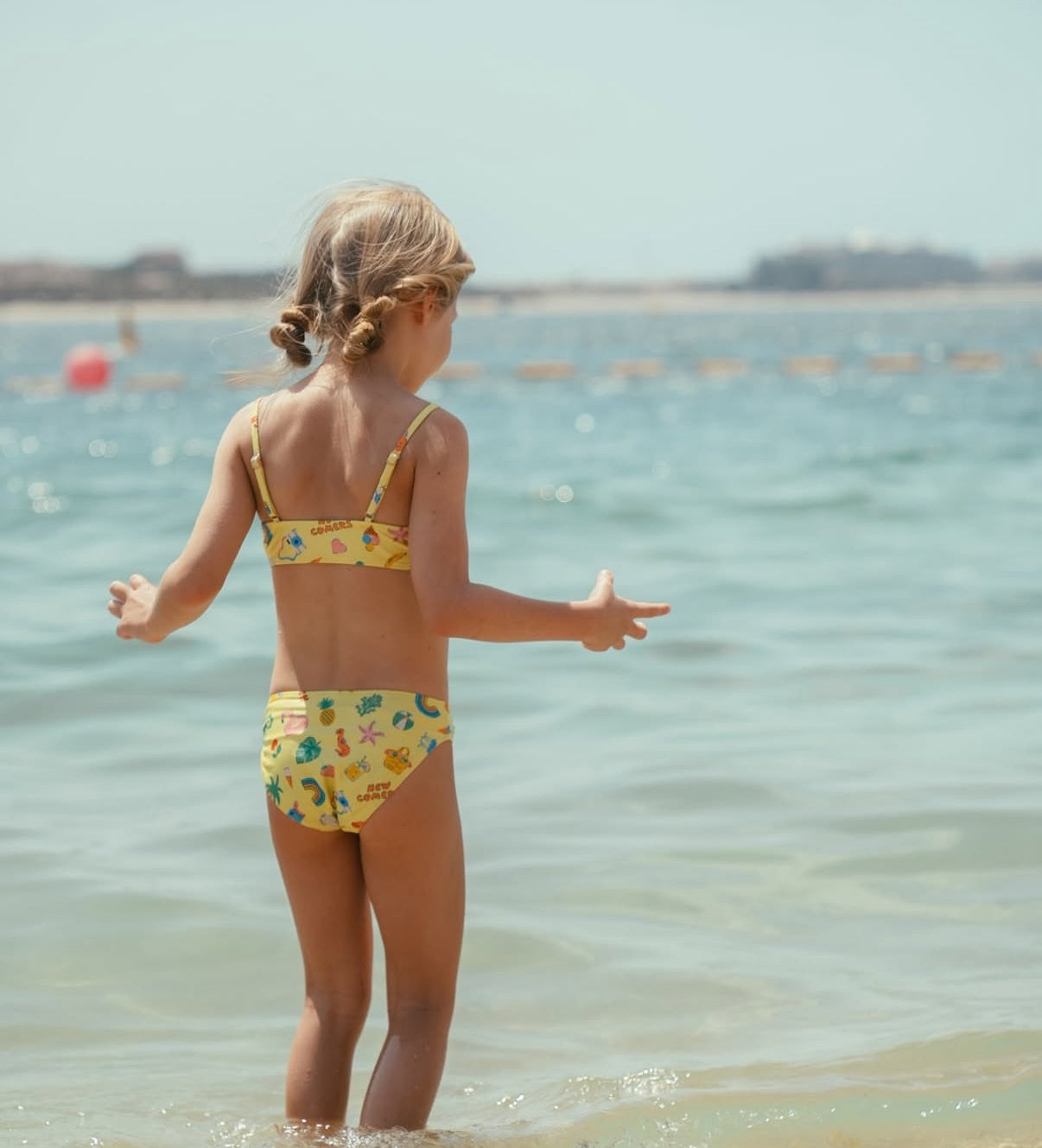 Yellow Beach Swimsuit Two Piece