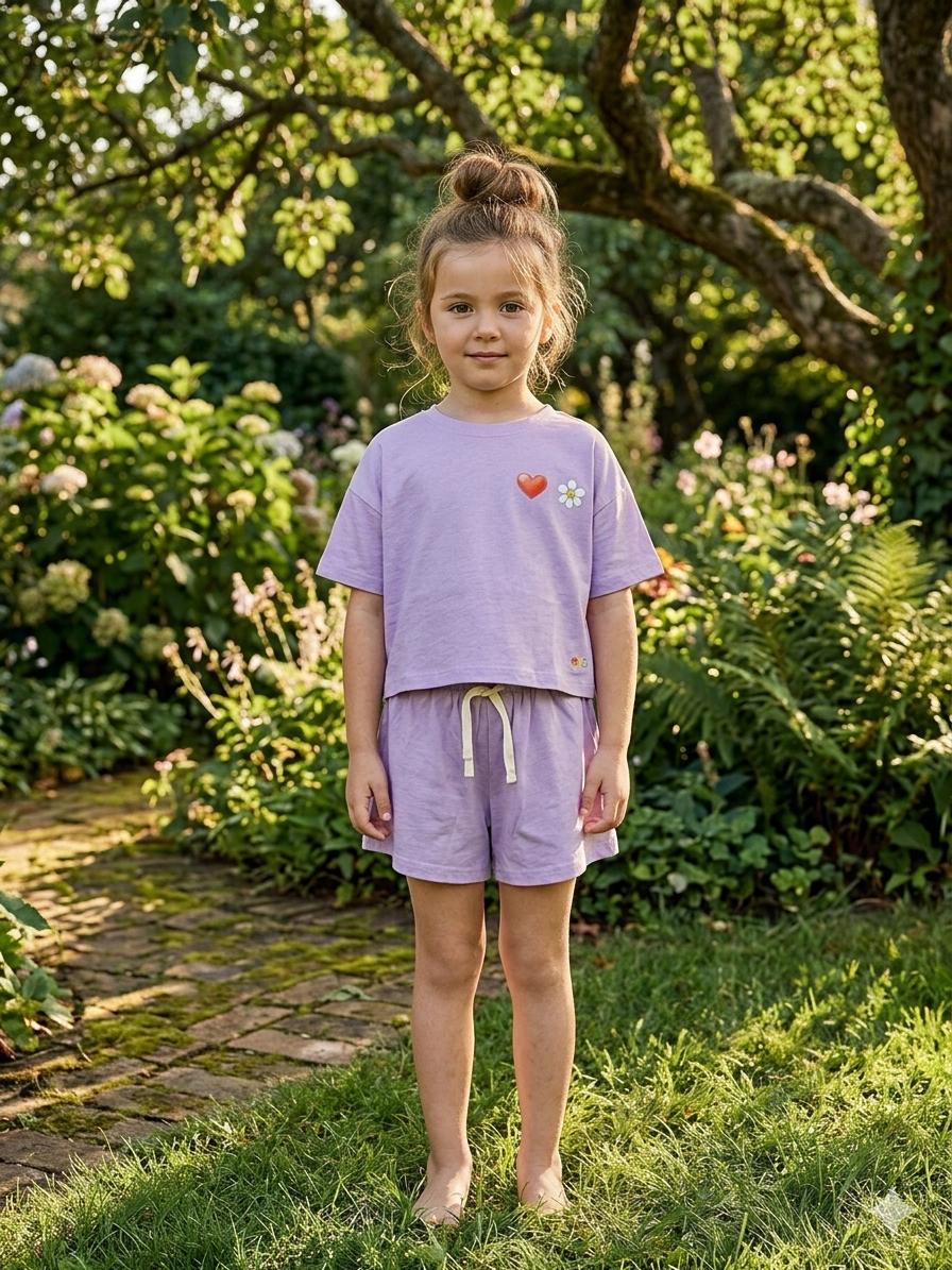 Girl Purple Heart Set