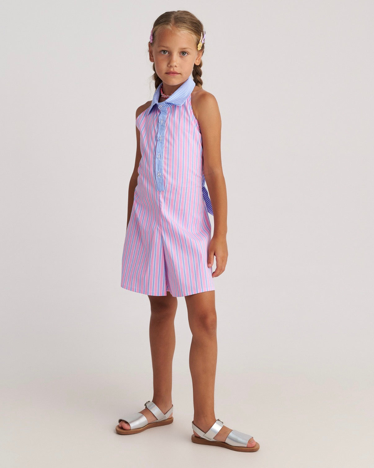 The Cool Backless Shirt Playsuit