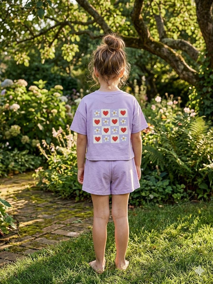 Girl Purple Heart Set