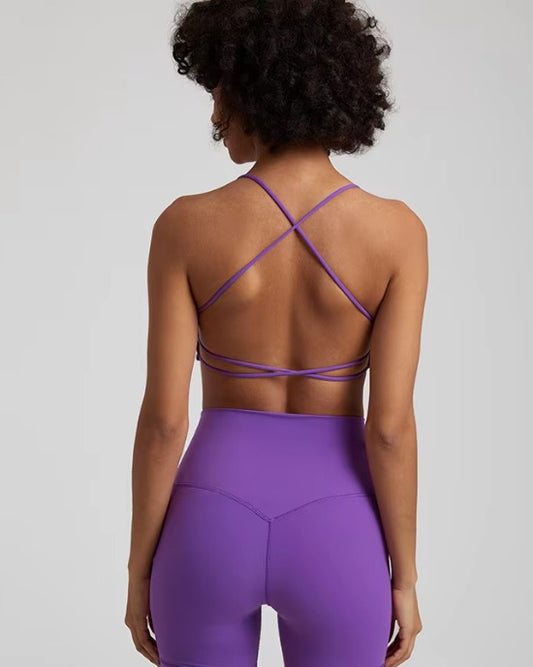 Strappy Set Purple - Short&Bra