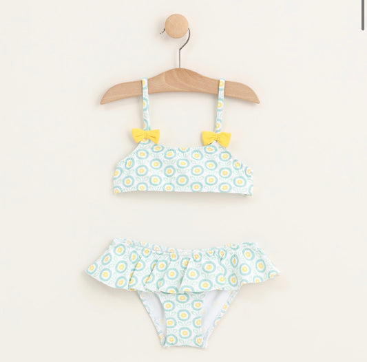 2 Piece Swimsuit - Vert et Jaune