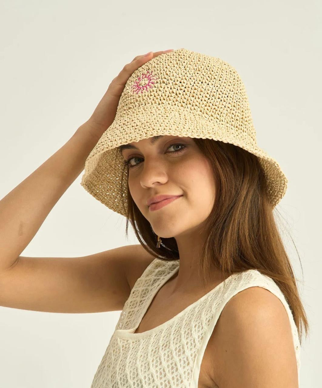 Hat with embroidery