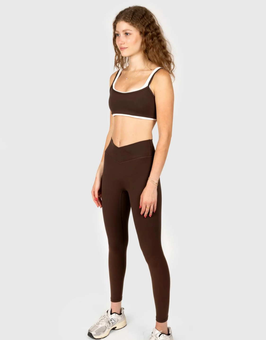 Brown Cross Waistband & Bra